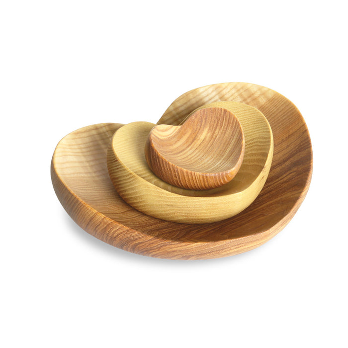 Gingerbread World European Market - Waldfabrik Wood Folk Art - Heart Shaped Bowls available in 3 sizes