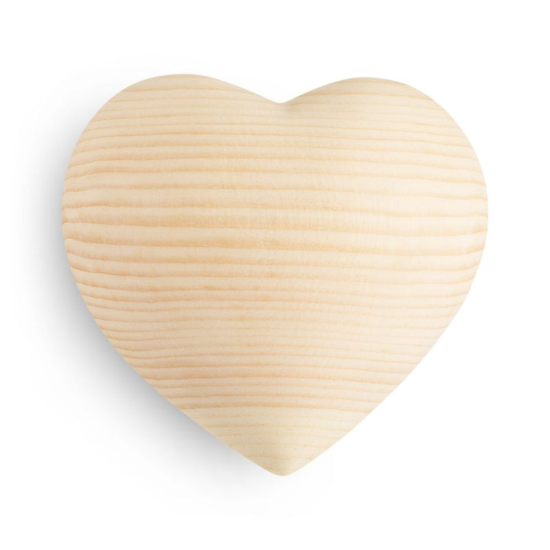 Gingerbread World European Market - Waldfabrik Wood Folk Art - Maple Wood Heart Ornament Large 5122-3