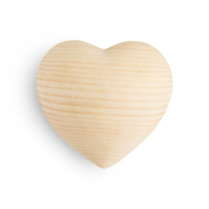 Gingerbread World European Market - Waldfabrik Wood Folk Art - Maple Wood Heart Ornament Medium 5122-2
