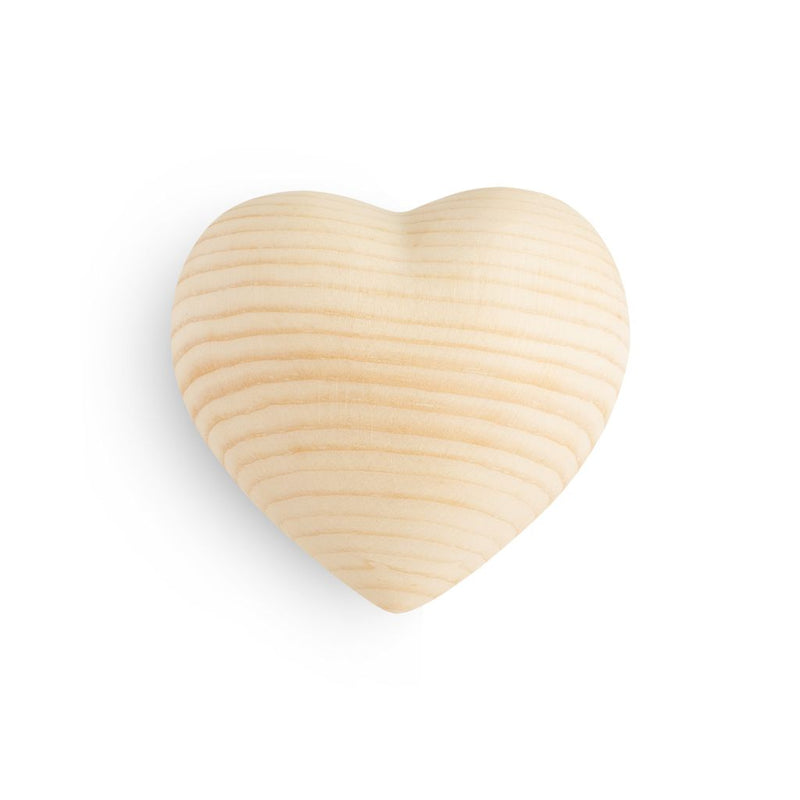 Gingerbread World European Market - Waldfabrik Wood Folk Art - Maple Wood Heart Ornament Small 5122-1