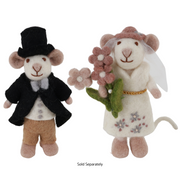 Gingerbread World European Market - White Bunny Bride and Groom figures 16335 16235