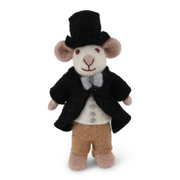 Gingerbread World European Market - White Bunny Groom figure with tuxedo and top hat 16335