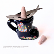 Gingerbread World Exclusive Feuerzangenbowle Mug shown with Mini Designer Tray and Mini Sugar Cones