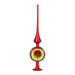 Gingerbread World German Christmas Market - Inge-Glas Blown Glass Ornaments - Reflections Series Mediem Topper Red 20690R032