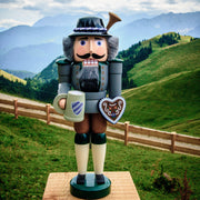 Gingerbread World German Christmas Market - Seiffener Volkkunst Nutcracker Bavarian with Stein and Pretzel 11332