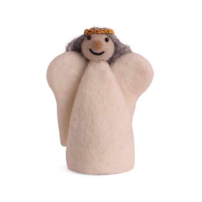 Gingerbread World Gry and Sif Denmark - Felted Wool Nativity Set with Stable and Figures 10024 -Angel