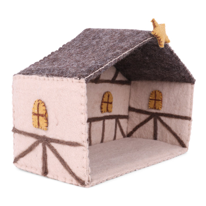 Gingerbread World Gry and Sif Denmark - Felted Wool Nativity Set with Stable and Figures 10024 -Stable