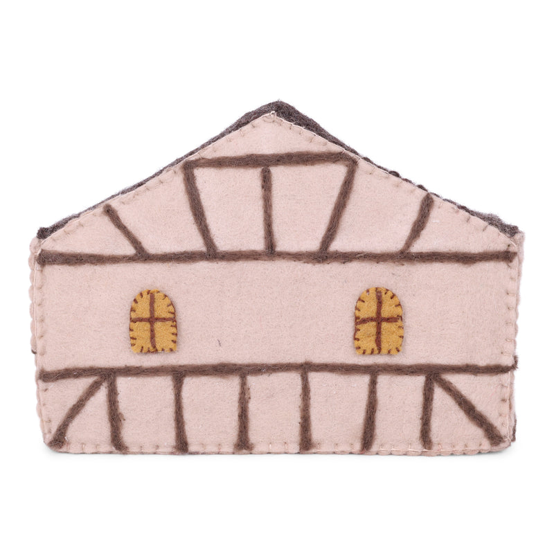 Gingerbread World Gry and Sif Denmark - Felted Wool Nativity Set with Stable and Figures 10024 -Stable