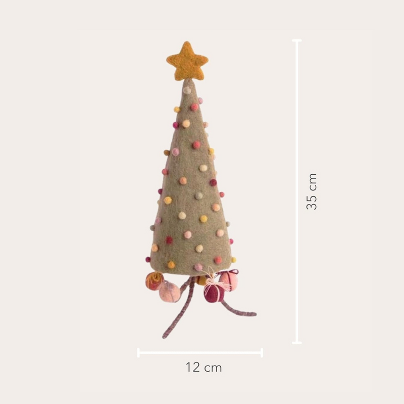 Gingerbread World Gry and Sif Denmark Felted Wool Ornament - Christmas Tree Figure 13229