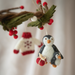Gingerbread World Gry and Sif Denmark Felted Wool Ornament - Penguin with Baby 14725