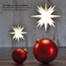 Gingerbread World Herrnhuter Sterne Canada - Herrnhuter Moravian Advent White Stars - Size Comparison Small and Mini