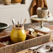 Gingerbread World IB Laursen Danish Design - Vase 3642-03 - Avignon Mustard with Natural Edge
