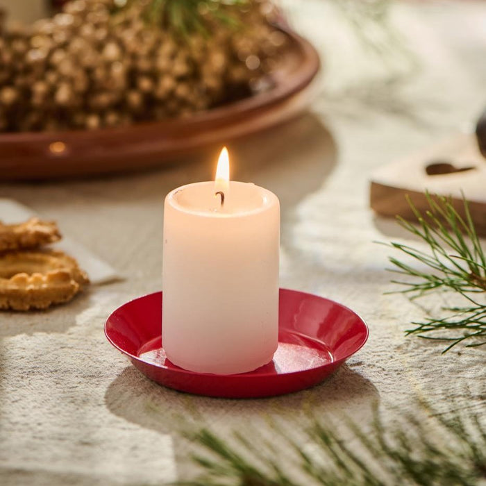 Gingerbread World IB Laursen Denmark – Candle Dish Tray for Pillar Candles - red - 90164-33