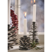 Gingerbread World IB Laursen Denmark – IB Laursen Metal Pine Cone Candle Holder and Pine Tree Ornament Collection in Antique Pewter