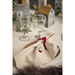 Gingerbread World IB Laursen Denmark – Linen Table Napkin with Christmas ornament on spruce twig 6321-76v