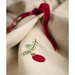 Gingerbread World IB Laursen Denmark – Linen Table Napkin with Christmas ornament on spruce twig 6321-76