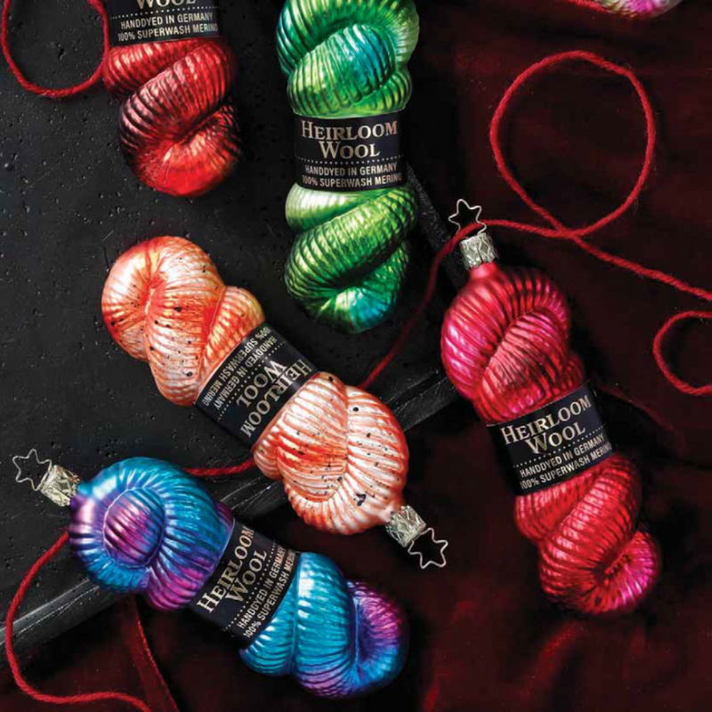 Gingerbread World Inge-Glas Blown Glass Ornament – Skeins of Hand Dyed Wools