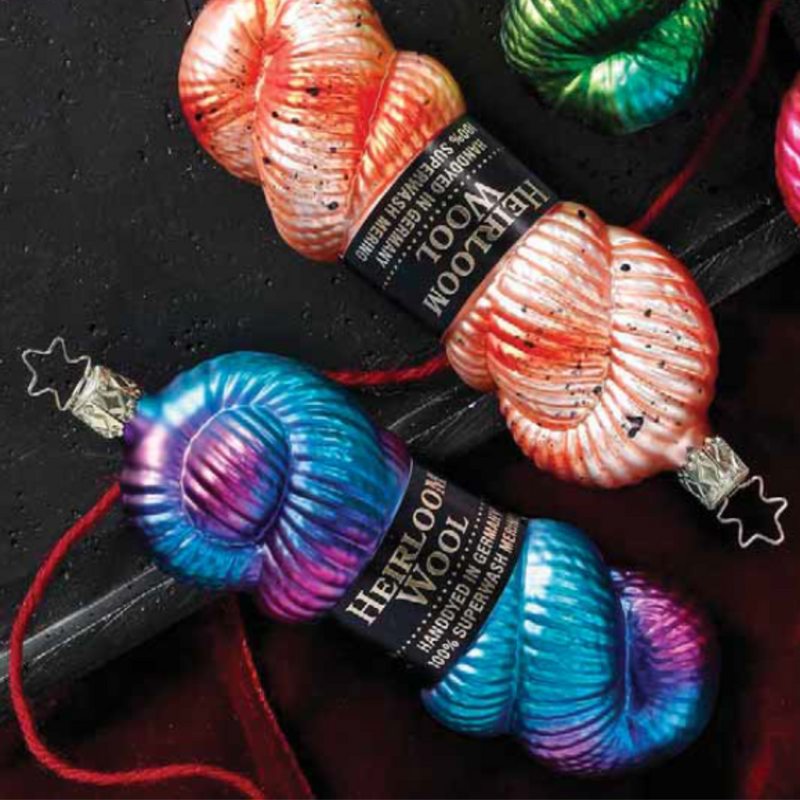 Gingerbread World Inge-Glas Blown Glass Ornament – Skeins of Hand Dyed Wools