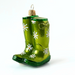 Gingerbread World Inge-Glas Blown Glass Ornaments - Garden rain boots green with daisies 208506