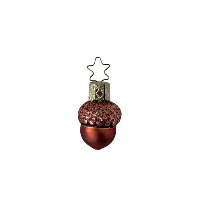 Gingerbread World Inge-Glas Blown Glass Ornaments - Miniature Acorn 10070S021-1