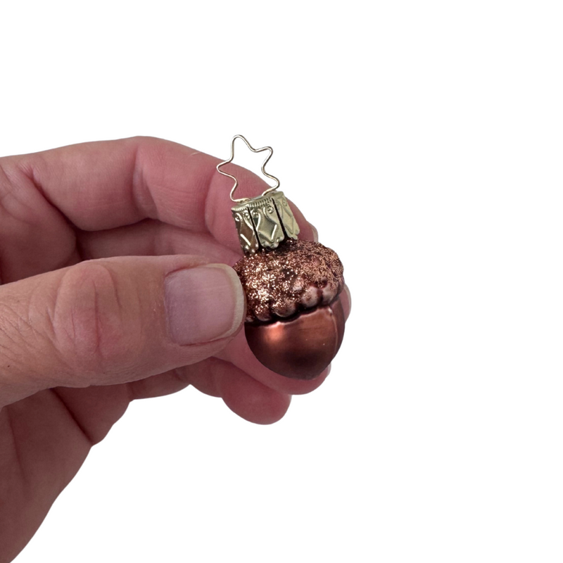 Gingerbread World Inge-Glas Blown Glass Ornaments - Miniature Acorn 10070S021-1