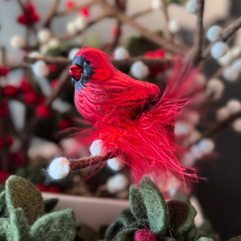 Gingerbread World Inge-Glas Blown Glass Ornaments - Northern Cardinal 10054S024