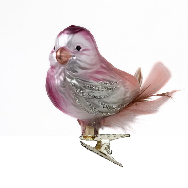 Gingerbread World Inge-Glas Canada - Blown Glass Ornament - Gentle Feathers Clip-on Bird 10081S024