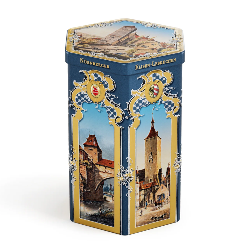 Gingerbread World Lebkuchen Schmidt Canada - Hexagon Tin with Elisen 61326