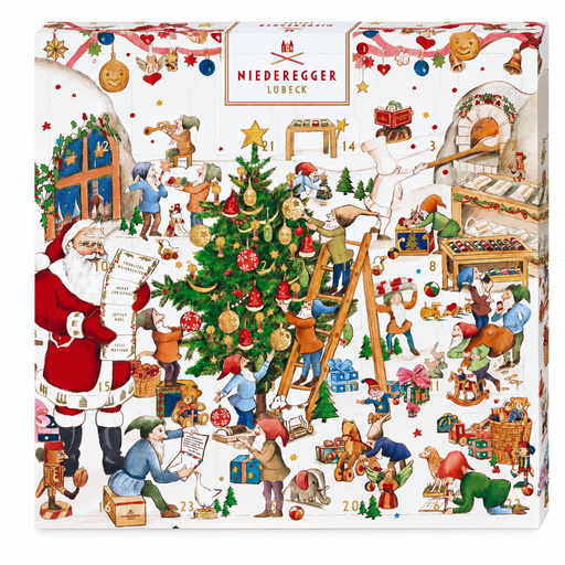 Gingerbread World Niederegger Luebecker Marzipan Advent Calendar - Mini - with small marzipan pralines