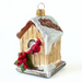 Gingerbread World Polish Blown Glass Ornament – Bird House with Cardinal 187803