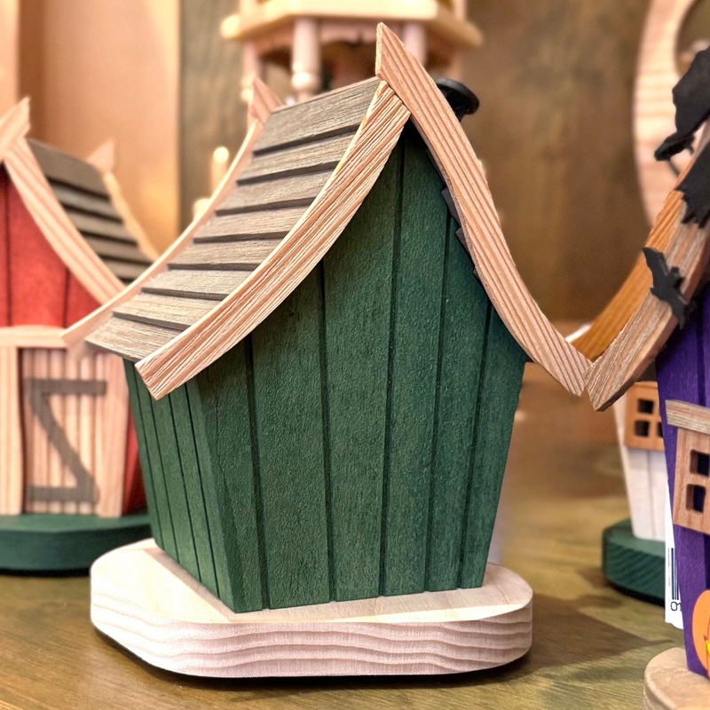Gingerbread World Richard Glaesser German Folk Art - Smoker Cottage Green 2631