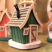 Gingerbread World Richard Glaesser German Folk Art - Smoker Cottage Green 2631