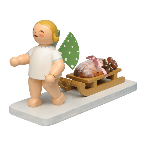 Gingerbread World Wendt und Kuehn - Angel with Christmas Stollen and Lebkuchen 650-173 Light Hair