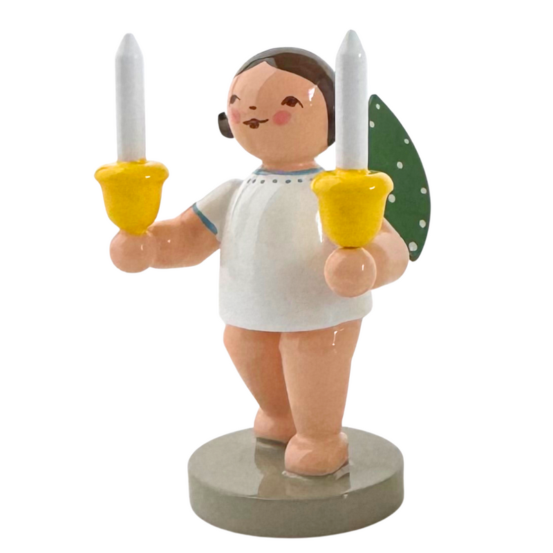 Gingerbread World Wendt und Kuehn - Angel with two Candles 650-157 - dark hair