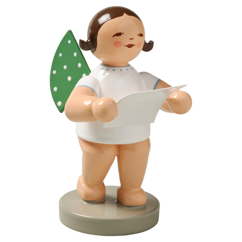 Gingerbread World Wendt und Kuehn Canada - Gruenhainichen Angel - Angel with Sheet of Music 650-12