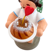 Gingerbread World Wendt and Kuehn Canada - Angel with Cake and Heart WK650-154