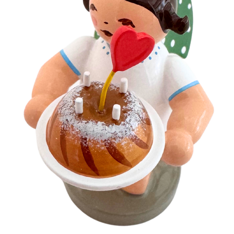 Gingerbread World Wendt and Kuehn Canada - Angel with Cake and Heart WK650-154