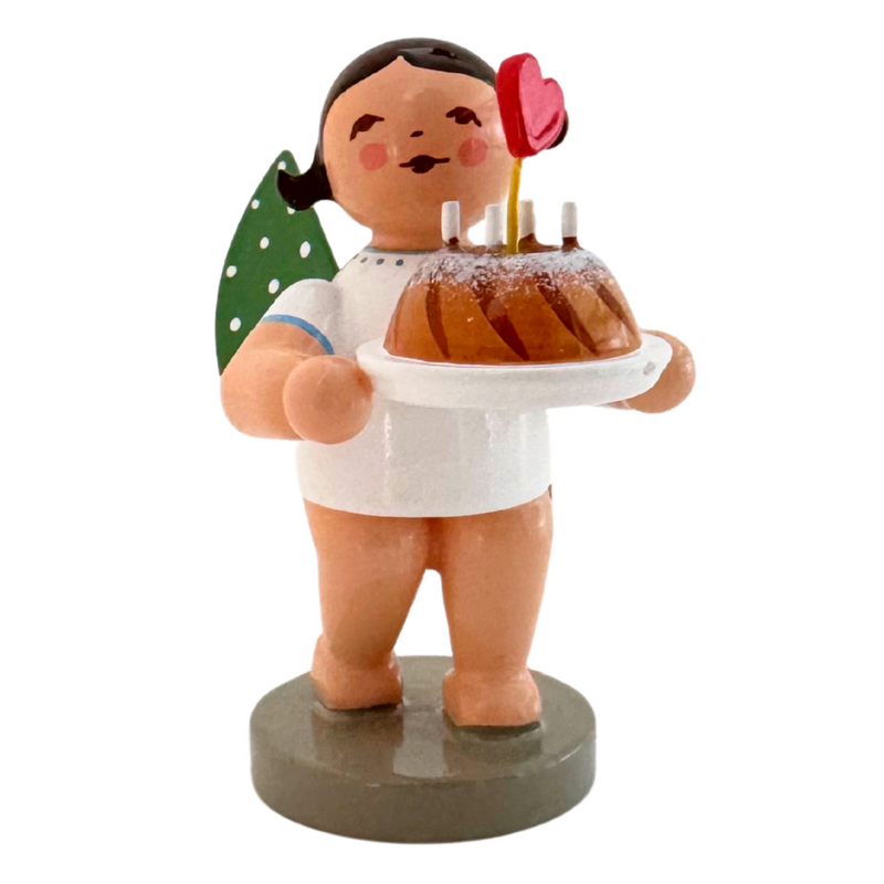 Gingerbread World Wendt and Kuehn Canada - Angel with Cake and Heart WK650-154