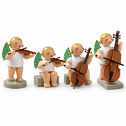 Gingerbread World Wendt und Kuehn Canada - Wendt & Kühn Gruenhainichen Angel – Quartet Set of 4 - Blond
