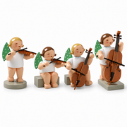 Gingerbread World Wendt und Kuehn Canada - Wendt & Kühn Gruenhainichen Angel – Quartet Set of 4 - Mixed Hair Colours Set