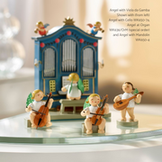 Wendt & Kühn Grünhainichen Angel with Cello handcrafted wooden angel figurine made in Germany 650/7a