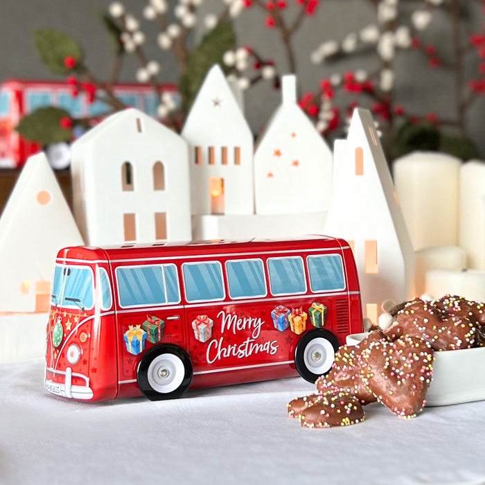 Gingerbread World Wicklein Lebkuchen Canada - Bus Tin with Allerlei Gingebread Cookies with Sprinkles