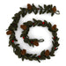 Gry & Sif Felted Wool Garland - Green Leaves with Red Berries and Pine Cones 16025