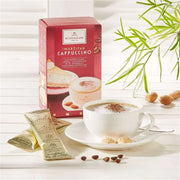 Niederegger Lübeck Marzipan Cappuccino with 10 individual sachets of premium German cappuccino mix.