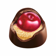 Niederegger Lübeck Marzipan Cherry Pralines gift box with six dark chocolate-covered cherry pralines made in Germany.