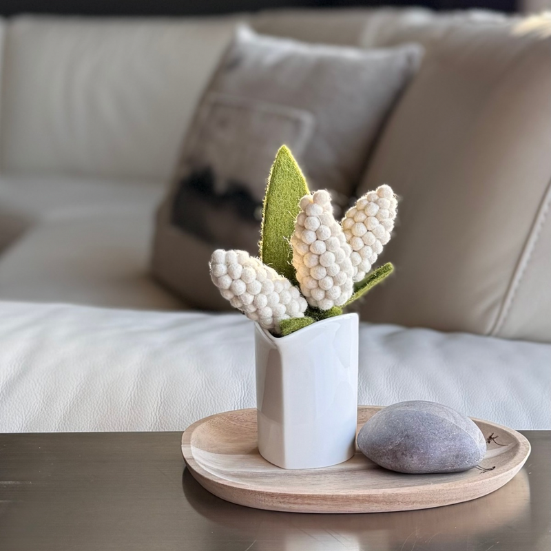 Gry & Sif Felted Wool Florals - Pearl Hyacinth