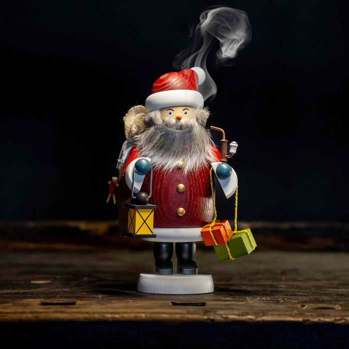 Seiffener Volkskunst Traditional Christmas Incense Smoker - Traditional Santa Claus