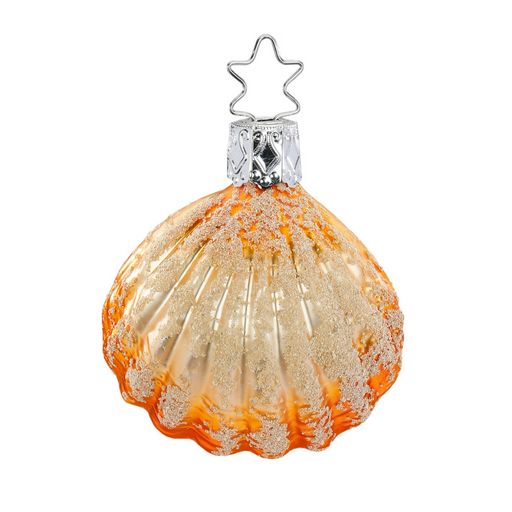 Inge-Glas Glass Ornaments Oyster Shell with Crystal Pearl 10066S020