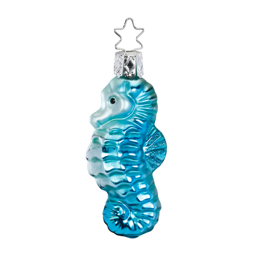 Inge-Glas Glass Ornaments Seahorse Blue 10048S020