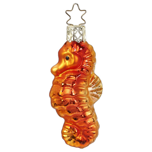 Inge-Glas Glass Ornaments Seahorse Orange 10016S019